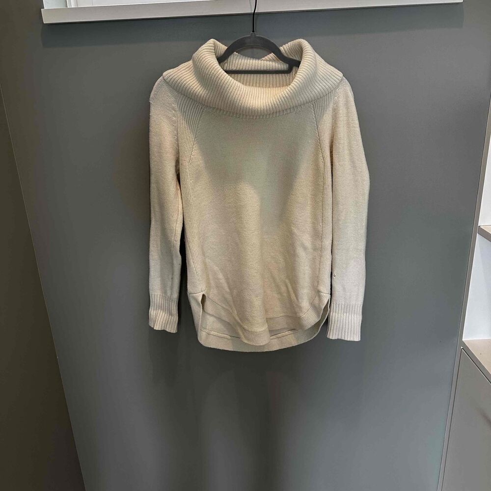 Anthropologie Womens Turtleneck Sweater Size Small Cream Long Sleeve - Picture 2 of 9